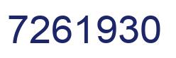 Number 7261930 blue image