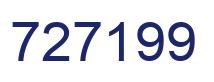 Number 727199 blue image