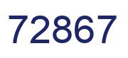 Number 72867 blue image
