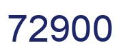 Number 72900 blue image