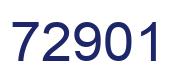 Number 72901 blue image