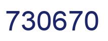 Number 730670 blue image