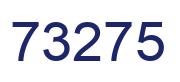 Number 73275 blue image