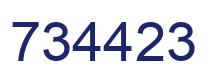 Number 734423 blue image