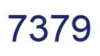 Number 7379 blue image