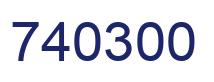 Number 740300 blue image