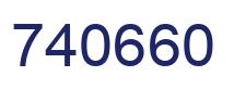 Number 740660 blue image