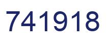 Number 741918 blue image