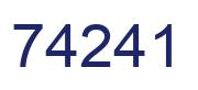 Number 74241 blue image