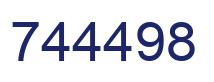 Number 744498 blue image