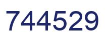 Number 744529 blue image