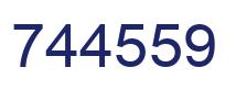 Number 744559 blue image