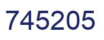 Number 745205 blue image
