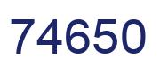 Number 74650 blue image