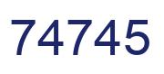 Number 74745 blue image