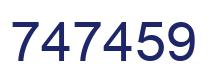 Number 747459 blue image