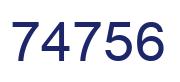 Number 74756 blue image