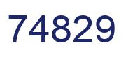 Number 74829 blue image