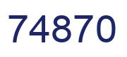 Number 74870 blue image