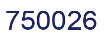 Number 750026 blue image