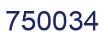 Number 750034 blue image