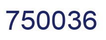 Number 750036 blue image