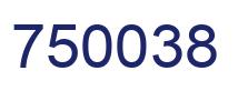 Number 750038 blue image