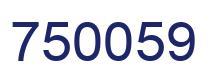 Number 750059 blue image