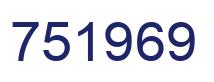 Number 751969 blue image