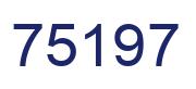 Número 75197 imagen azul