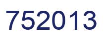 Number 752013 blue image