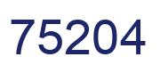 Number 75204 blue image