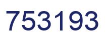 Number 753193 blue image