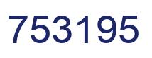 Number 753195 blue image