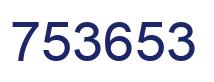 Number 753653 blue image