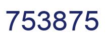 Number 753875 blue image