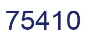Number 75410 blue image