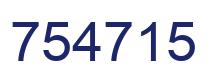 Number 754715 blue image