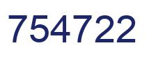 Number 754722 blue image