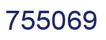Number 755069 blue image