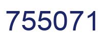 Number 755071 blue image