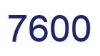 Number 7600 blue image