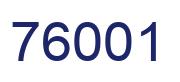Number 76001 blue image
