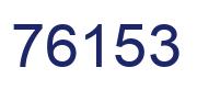 Number 76153 blue image