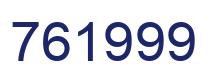 Number 761999 blue image