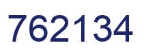 Number 762134 blue image