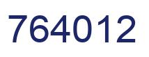 Number 764012 blue image
