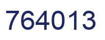 Number 764013 blue image