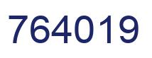 Number 764019 blue image