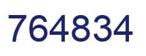 Number 764834 blue image